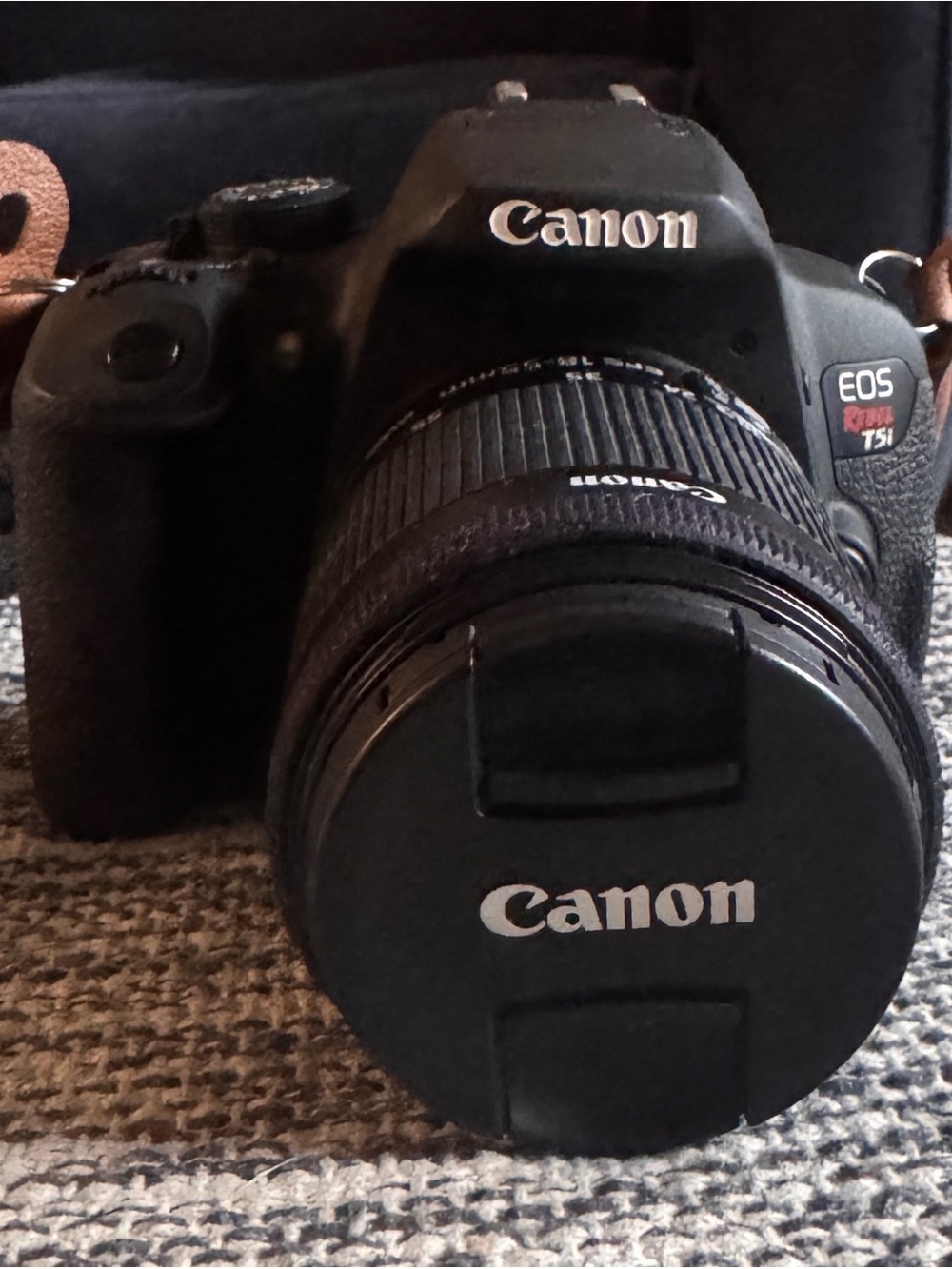 Canon DSLR Camera in Black with Canon Lens Cap